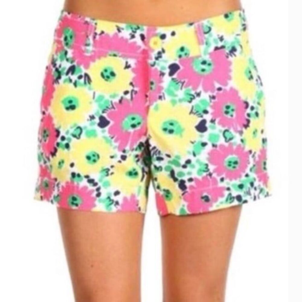 Lilly Pulitzer Floral Pink and Yellow Women's Shorts